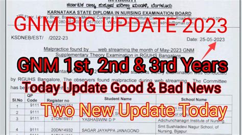 Karnataka Gnm Big Update 2023 Gnm Karnataka Bad News Today