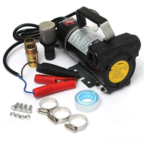 12V Portable Fuel Diesel Pompe de Transfert dHuile Pompe Auto Amorçage