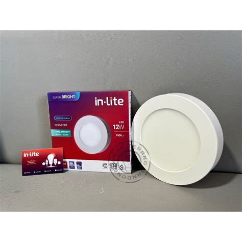 Jual Lampu Downlight Plafon Led Inlite Outbow W Watt Bulat