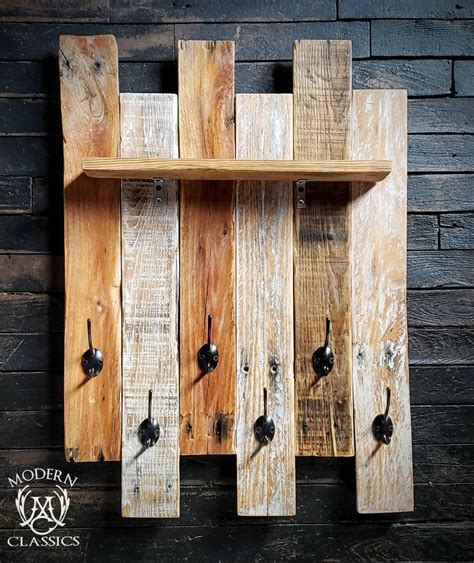 Reclaimed Pallet Wood Coat Rack And Shelf Artofit