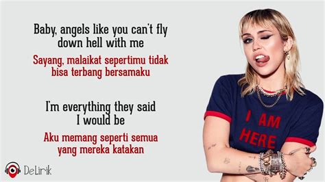 Angels Like You Miley Cyrus Lirik Lagu Terjemahan I Know That You