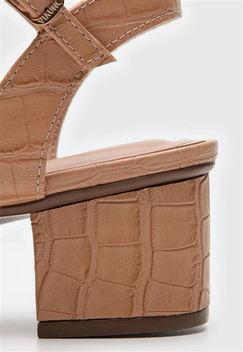 Sand Lia Via Uno Croco Nude Compre Agora Dafiti Brasil