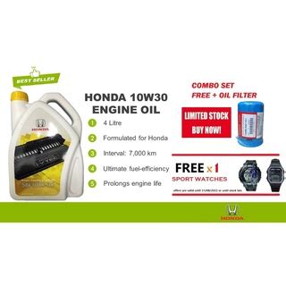 Honda W Engine Oil L Minyak Hitam Semi Synthetic W Minyak