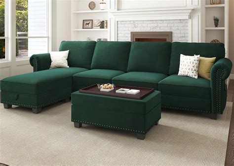 Amazon Nolany Velvet Sectional Sofa Set L Shaped Sectional Couch