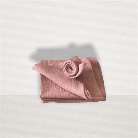 Serviette En Gaze De Coton Rose La Bo Te Bonheurs