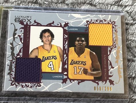 Luxury Box Courtside Relics Dual Luke Walton Andrew Bynum