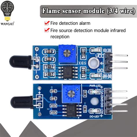 Lm Pin Ir Flame Detection Sensor Module Fire Detector Infrared