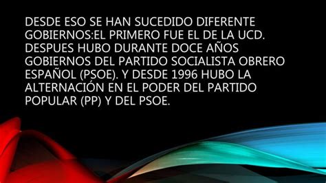 La Llegada De La Democracia En Espa A Ppt