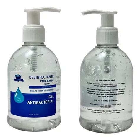 Gel Antibacterial 250 Ml Campanita Con Etiqueta X 30 Piezas Meses Sin