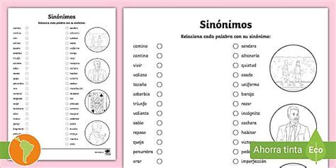 Actividad Encuentra los sinónimos Guía de trabajo