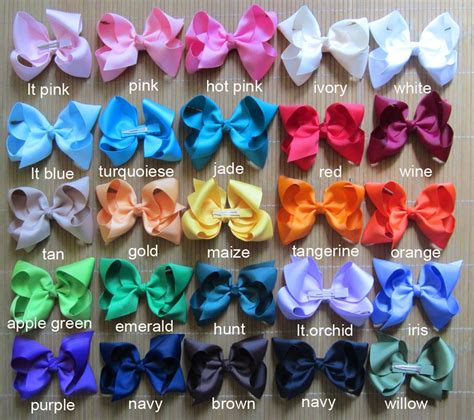 Set Of 15 Pcs 4 Inch Boutique Bows Hair Bow Boutique Hair Etsy