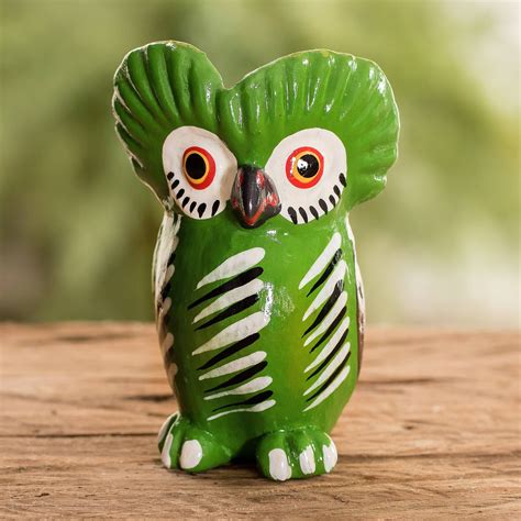 Wonderful tecolote owl shaped light blue ceramic figurine crafted in guatemala – Artofit