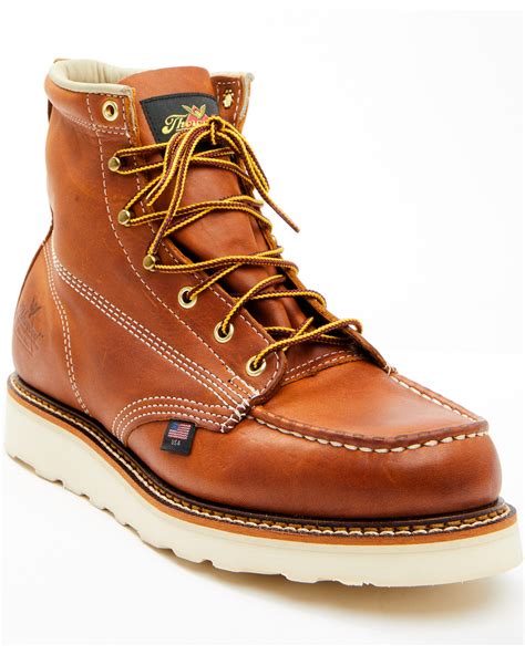 Thorogood Men's 6" Moc Toe Lace-Up Work Boots | Boot Barn