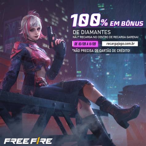 Recarga Jogo Free Fire anuncia evento bônus de 100 na recarga de