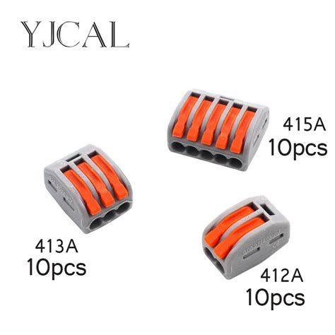 30pcs Wago Type 222 412 413 415 Universal Compact Wiring Conector Terminal Block Connectors