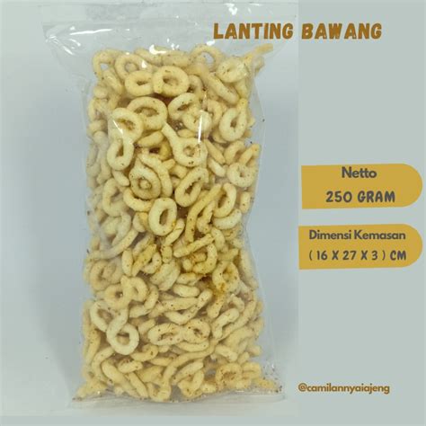 Jual Lanting Singkong Merah Putih Bumbu Rasa Bawang Asin Renyah Dan