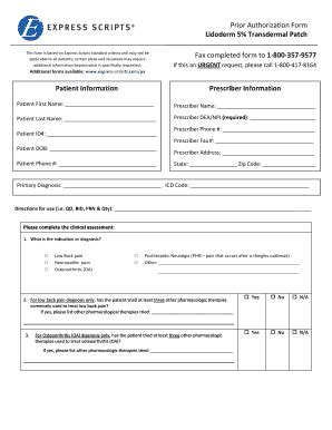 Fillable Online Fax Completed Form To 1 800 357 9577 Express Scripts