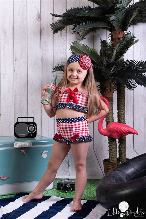 Crop Top Bikini In American Summer Size Months Size Etsy