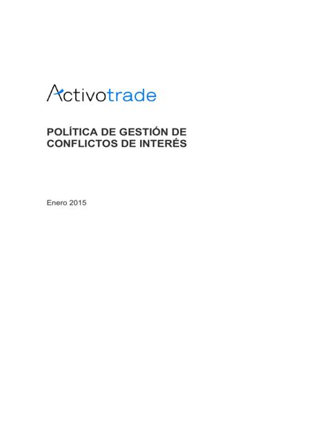 política de gestión de conflictos de interés