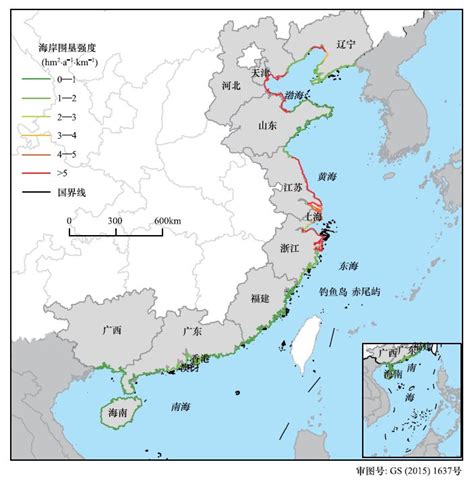 中国海岸带围垦遥感分析