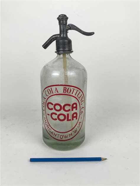 S Glass American Advertising Soda Syphon Seltzer Coca Cola Bar