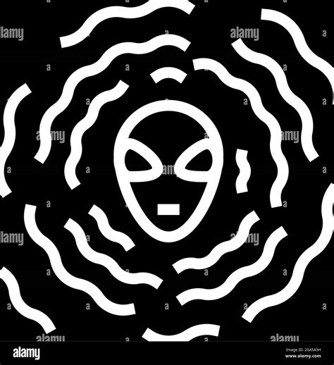 Alien Vibration Glyph Icon Vector Illustration Stock Vector Image Art