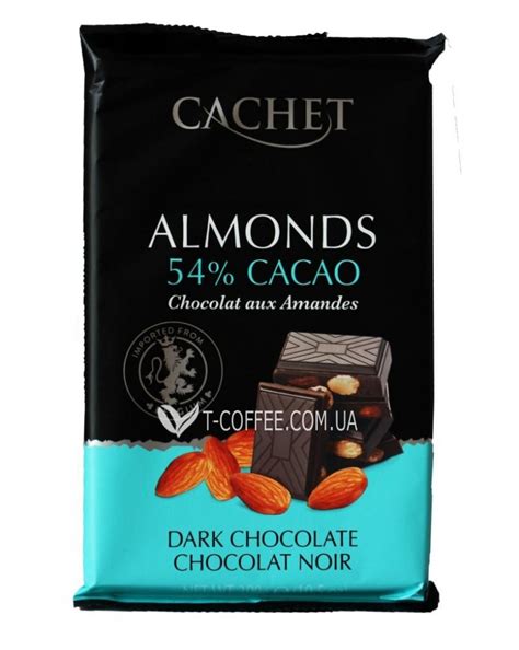 Шоколад CACHET Dark Chocolate Almonds замовити з доставкою по Києву та