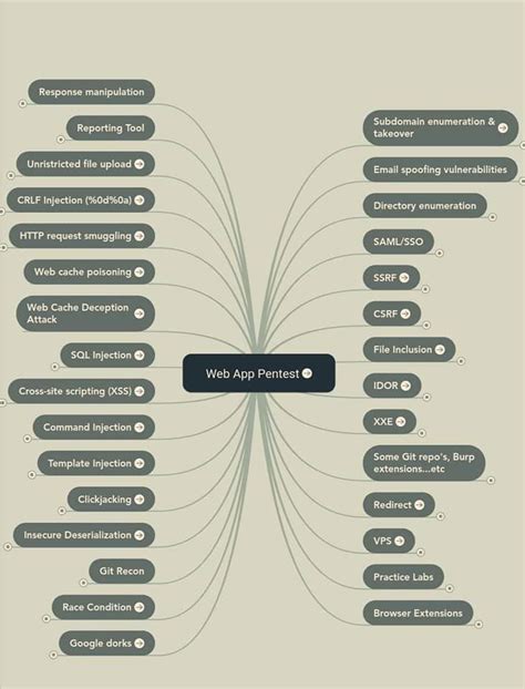 Hacking Articles On Twitter Web App Pentest Mindmap Infosec