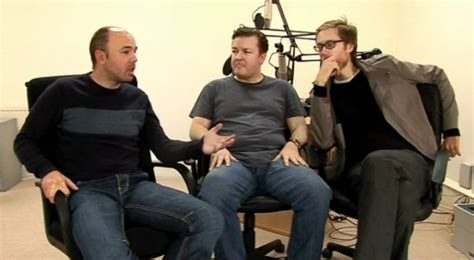 Ricky Gervais Stephen Merchant And Karl Pilkington Jason Statham As