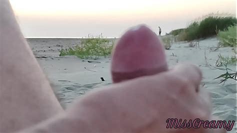 French Teacher Amateur Handjob On Public Beach With Cumshot Extreme Sex In Front Of Strangers
