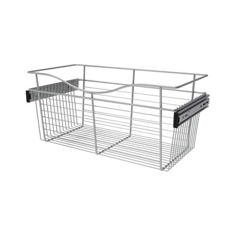 Rev A Shelf 11 In H X 24 In W Chrome Steel 1 Drawer Wide Mesh Wire