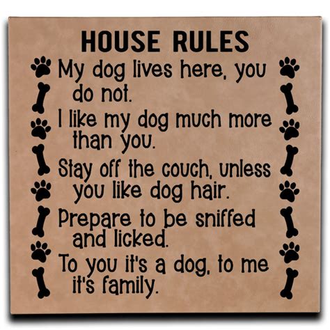 House Rules Dog Themed Sign Dog Sign Dog Lover Ts Etsy