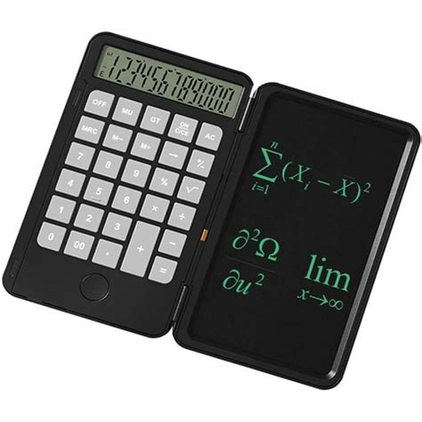 Mini Calculatrice Pliante Avec Tablette D Criture Lcd Calculatrices