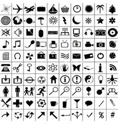 Misc icons vector 350035 - by hibrida13 on VectorStock® Symbols And ...