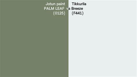 Jotun Paint Palm Leaf Vs Tikkurila Breeze F Side By Side