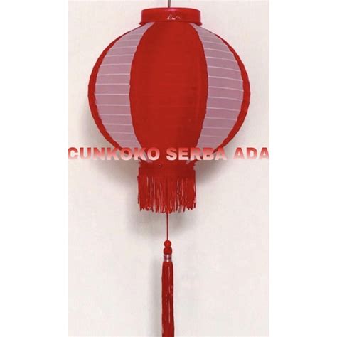 Jual Silahkan Order LAMPION KAIN MERAH PUTIH 10 25 CM HIASAN 17