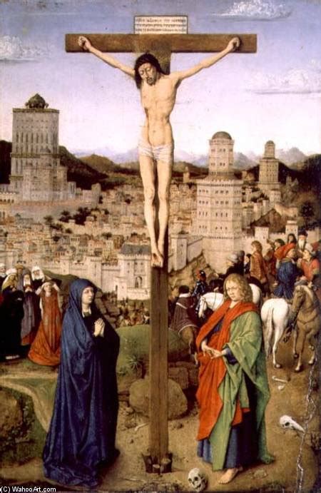 Oil Painting Replica The Crucifixion By Hubert Van Eyck 1370 1426