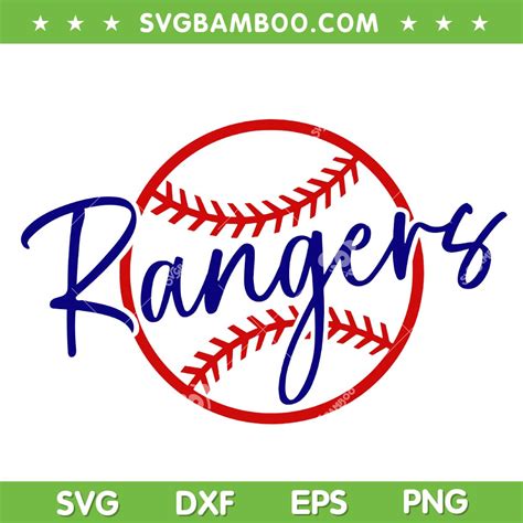 Rangers Baseball Svg Png