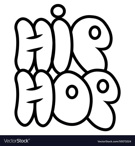 Hip Hop Graffiti Label Style Letter Logo Vector Image