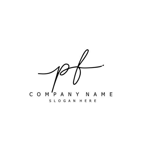 Initial PF Handwriting Of Signature Logo 21073757 Vector Art At Vecteezy