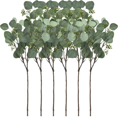 Amazon Supla Pcs Faux Eucalyptus Leaves Spray Artificial Seeded