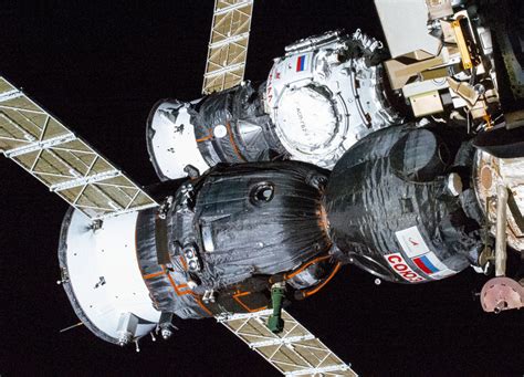 The Soyuz MS 19 Crew Ship And The Prichal Docking Module SpaceRef