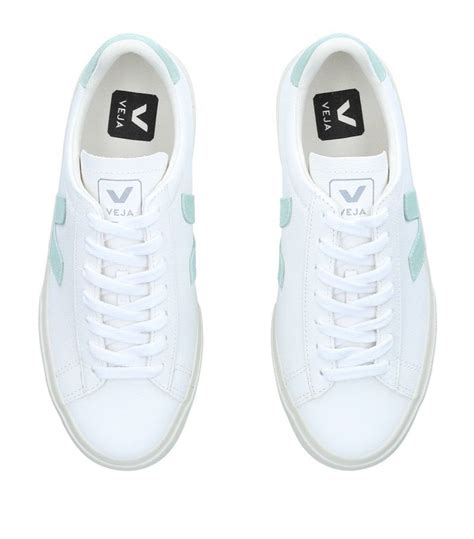 Womens VEJA White ChromeFree Leather Campo Sneakers Harrods UK