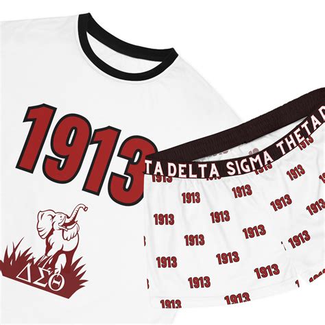 Delta Sigma Theta Pajama Short Set Limited Edition Trendy Graphic Hbcu