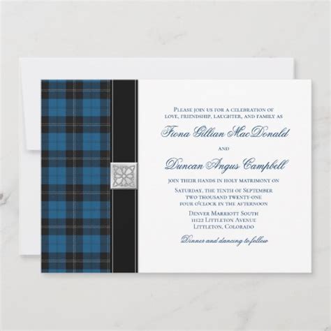 Ramsay Hunting Tartan Celtic Wedding Invitation Zazzle