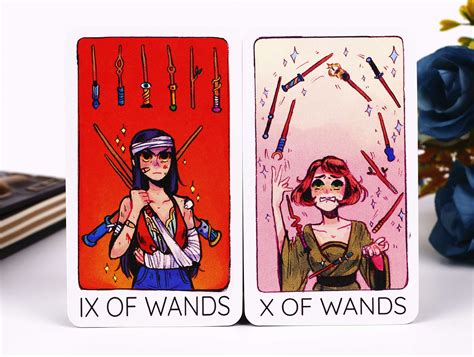 Cute Tarot Deck Cards With Guidebook For Beginners Etsy