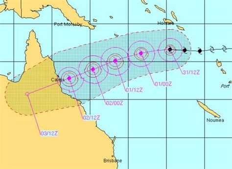 Phenomenal Seas” As Cyclone Yasi Heads Towards Australia Maps