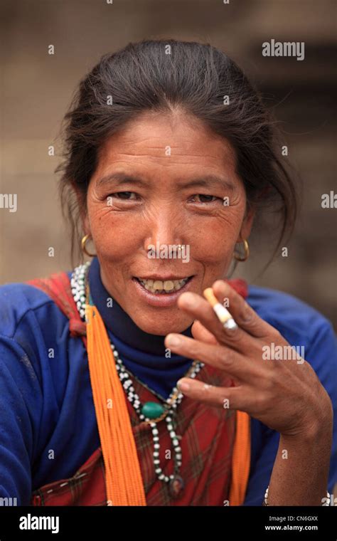 Nepali Rural Tamang Woman Nepal Stock Photo Alamy