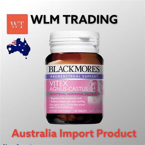 Pre Order Blackmores Vitex Angus Castus 40 Tablets Made In Australia Shopee Malaysia