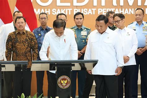 Prabowo Dampingi Jokowi Resmikan Rs Tni Terbesar Ri Rsppn Panglima